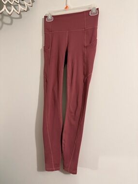 Fabletics PureLuxe High-Waist Pocket Leggings in Dusty Rose